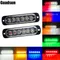 Lumière stroboscopique à 6 LED pour voiture, lumière d'iode, clignotant, blanc, bleu, rouge, stroboscope de camion, lumière de gril d'urgence,Vert jaune, lampe de police, lampe de balise, 12V, 24V,