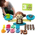 Balance de singe pour enfants jouet de maths jeu de société numérique Montessori dos