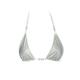Women's Neutrals / White / Silver The Pearl Shimmer Triangle Bikini Top Small Inbodi Swim