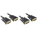 PremiumCord DVI Verbindungskabel - 3m, Dual-Link, DVI-D (24 + 1) Stecker auf Stecker, Digital, Full HD 1080P, max. Auflösung: 2560 x 1600 Pixel 60Hz, Farbe schwarz (Packung mit 2)