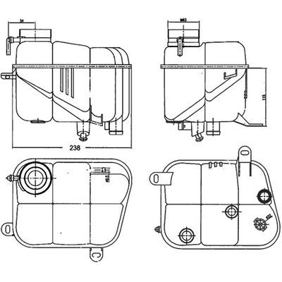 Mahle Ausgleichsbehälter, Kühlmittel [Hersteller-Nr. CRT120000S] für Mercedes-Benz Image