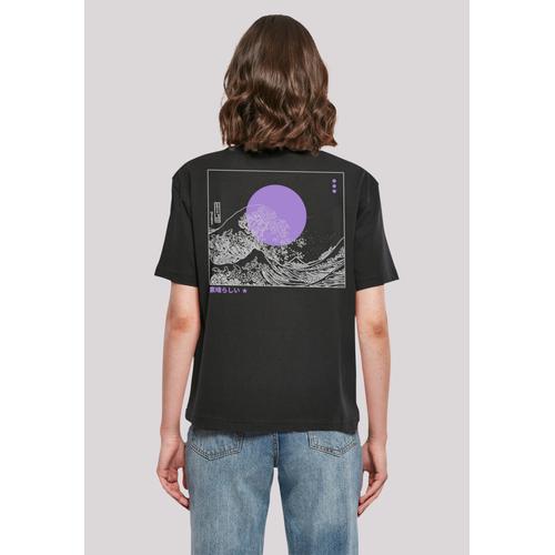 „T-Shirt F4NT4STIC „“Kanagawa Wave““ Gr. M, schwarz Damen Shirts Jersey Print“