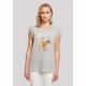 T-Shirt F4NT4STIC "Disney Bambi Schmetterling Tail" Gr. S, grau (heather grey) Damen Shirts Jersey