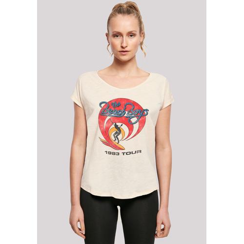 „T-Shirt F4NT4STIC „“The Beach Boys Band Surfer ’83 Vintage““ Gr. 5XL, beige (whitesand) Damen Shirts Jersey Print“