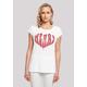 T-Shirt F4NT4STIC "Valentinstag Herz Rot" Gr. XL, weiß Damen Shirts Jersey