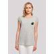 T-Shirt F4NT4STIC "Colorfood Collection - Rainbow Apple" Gr. 3XL, grau (heather grey) Damen Shirts Jersey