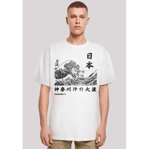 „T-Shirt F4NT4STIC „“Kanagawa Welle Japan““ Gr. 3XL, weiß Herren Shirts T-Shirts Print“