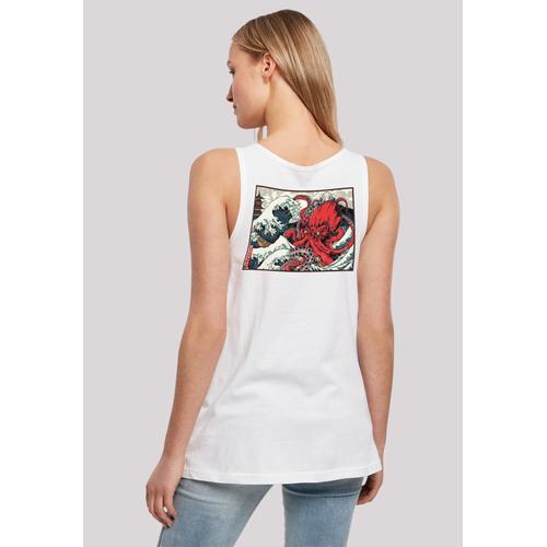 „T-Shirt F4NT4STIC „“Kanagawa Octopus““ Gr. XL, weiß Damen Shirts Jersey Print“