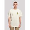 T-Shirt F4NT4STIC "Rubber Duck Captain OVERSIZE TEE", Herren, Gr. L, beige (sand), Obermaterial: 100% Baumwolle, casual, oversize, Rundhals, Kurzarm ohne Bündchen, Shirts, Print