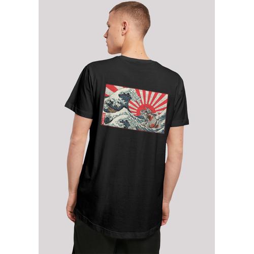 „T-Shirt F4NT4STIC „“Kanagawa Welle Japan““ Gr. S, schwarz Herren Shirts T-Shirts Print“