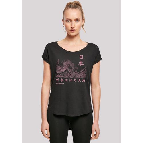 „T-Shirt F4NT4STIC „“Kanagawa Welle Japan Color““ Gr. 4XL, schwarz Damen Shirts Jersey Print“