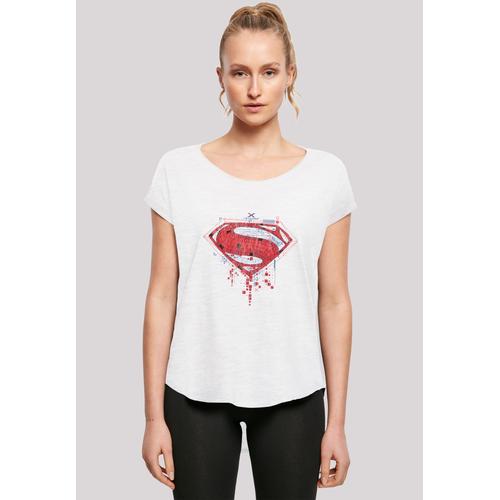 T-Shirt F4NT4STIC ""DC Comis Superhelden Superman Geo Logo"" Gr. M, weiß Damen Shirts Print