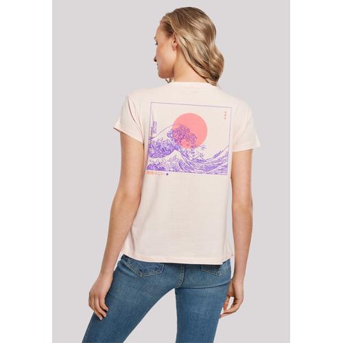 „T-Shirt F4NT4STIC „“Kanagawa Welle Japan““ Gr. L, pink Damen Shirts Jersey Print“