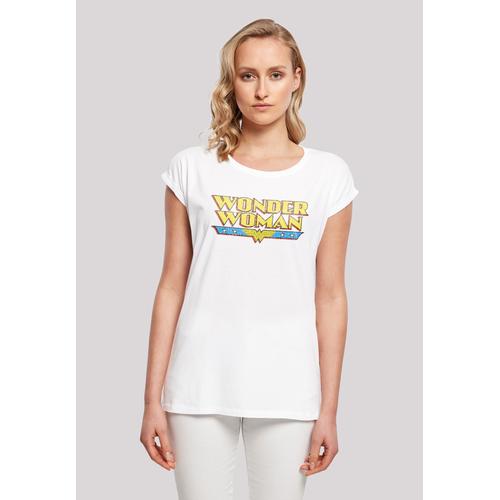 „T-Shirt F4NT4STIC „“DC Comics Superhelden Wonder Woman Crackle Logo““ Gr. 4XL, weiß Damen Shirts Jersey Print“