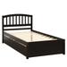 Durable Twin Wooden Bed Frame with Storage Drawers Save Space -Twin Size