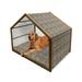 Geometric Pet House Graffiti Maze Grunge Puzzle Vintage Fashion Feminine Wild Modern Outdoor & Indoor Portable Dog Kennel with Pillow and Cover 5 Sizes Multicolor by Ambesonne