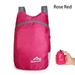 8 Colors Foldable Ultralight Nano Waterproof Folding Handy Bag Lightweight Packable Backpack Men Women Daypacks Travel Daypack ROSE RED