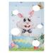 1Pc Easter Toss Game Flag Bunny Themed Banner Bean Bag Toss Banner Kid Toy