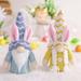 Easter Rabbit Gnomes Doll Faceless Gnome Plush Dwarf Elf Dolls Knitted Doll Pendants Kids Gift Easter Bunny Ornaments 2pcs