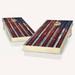 Skip s Garage Country Rustic American Flag Cornhole Boards 2x4 Boards (24 x 48 ) - Include Case + Hole Lights