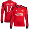 "Maillot Domicile de la Coupe Manchester United 2023-24 - Manches longues avec flocage Garnacho 17 - Homme Taille: XL"