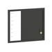 Martha Stewart Everette 24 x18 Magnetic Weekly Calendar Dry Erase Board and Chalk Board with Liquid Chalk Marker and Magnets Black Woodgrain Frame