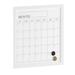 Martha Stewart Everette 18 x 18 Magnetic Monthly Calendar Dry Erase Board with White Woodgrain Frame Included Dry Erase Marker and 2 Magnets