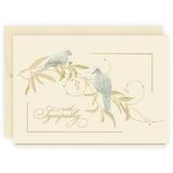 Collection 5 Count Sympathy Doves Cards with Pearl Lined Envelopes
