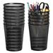 12 Pcs Pen Holder for Desk Mesh Pen Cup Metal Pencil Holders Pencil Organizer for Makeup Brush Office Home School Black