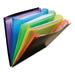 C-Line Rainbow Document Sorter/Case 5\\ Expansion 5 Sections Elastic Cord Closure Letter Size Black/Multicolor