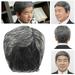 BECLOTH Men s Wig With Wig Net Natural White Hair Gray And Silver Hair Color Heat Wig Size Adjustable