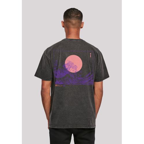 „T-Shirt F4NT4STIC „“Kanagawa Welle““ Gr. 4XL, schwarz Herren Shirts T-Shirts Print“