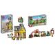 LEGO 43217 Disney and Pixar Carls Haus aus „Oben“ & 43212 Disney: Disney Geburtstagszug Set mit Moana