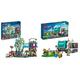 LEGO 60380 City Stadtzentrum Set, Modellbausatz, Spielzeug mit Spielzeugläden & 60386 City Müllabfuhr, Müllwagen Spielzeug mit Mülltonnen