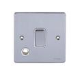 Schneider Electric Ultimate Low Profile - Single Light Switch, Double Pole, 20AX, with Flex Outlet, GU2513WBC, Brushed Chrome with White Insert