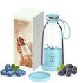 Portable Blender for Smoothie and Shakes, GYMCYEO Blender Smoothie Maker with 6 Blades USB Rechargeable Mini Juicer Blender for Gym, Travel, Office - 500ml, Blue