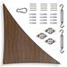 Royal Shade Colourtree Triangle Sun Shade Sail w/ Hardware Kit Pack, Stainless Steel in Brown | 20 ft. x 20 ft. x 28.3 ft | Wayfair TAPRT20-10-kit