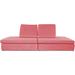 Critter Sitters kids Lil Lounger | Play Couch | Modular Sofa | Fort Building | 21.5 H x 55 W x 27.5 D in | Wayfair CSLILLOUNGER-PINK1