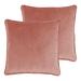 Everly Quinn Goodall Square Velvet Pillow Cover & Insert Down/Feather/Velvet in Pink | 24 H x 24 W x 5 D in | Wayfair