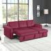 Red Sectional - Mercer41 Pancoast 91" Wide Velvet Reversible Sleeper Sofa & Chaise Velvet | Wayfair A0DED6B5655C47B582FEF3A72AB93C38