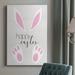 Zoomie Kids Happy Easter - Single Picture Frame Print on Canvas Canvas, Solid Wood in Black/Pink | 27 H x 18 W x 1 D in | Wayfair