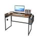 Inbox Zero Dreer 39.37" W Rectangle Computer Desk Wood/Metal in Black/Brown/Gray | 29.9 H x 39.37 W x 19.68 D in | Wayfair