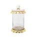 Rosdorf Park Hammered Glass Canister w/ Lined Ruffle & Marble Lid Glass in Yellow | 10 H x 4 W in | Wayfair 345523C2BF8F4BC8AE3A94F37F081F94