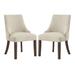 Red Barrel Studio® Alzubair Side Chair Dining Chair Upholstered/Fabric in White | 35 H x 22 W x 24 D in | Wayfair BCF92017B79B4F00B56E551AEE801094