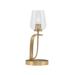 Everly Quinn Graddy Metal Table Lamp Glass/Metal in Yellow | 16.75 H x 7 W x 7 D in | Wayfair 3B13D9496DD142149638E53A29BECB71