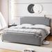 House of Hampton® Hanzlah Bed Upholstered/Velvet/Metal in Gray | 42.1 H x 79.9 W x 83.1 D in | Wayfair B6AD4FB90DAF4F6B8CC75949FBDE9541