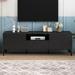 Latitude Run® Jaquail 66.9" W Storage Credenza Wood in Black | 21.7 H x 66.9 W x 15.6 D in | Wayfair 1E21C972875E4224BAAF7F1CC3952A7C