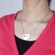 Custom Ohio State USA Map Necklace With Heart Name Rose Gold - The Name Jewellery™