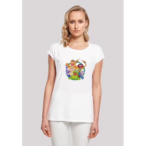 "T-Shirt F4NT4STIC ""Disney Die Muppets Kermit der Frosch Fozzie"" Gr. 4XL, weiß Damen Shirts Jersey"