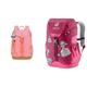 LÄSSIG Adventure Children's Hiking Rucksack for Children from 3 Years Mini Backpack Adv. Outdoor Rosa 3 Jahre, pink & deuter Schmusebär Kinderrucksack (8 L), Ruby-hotpink